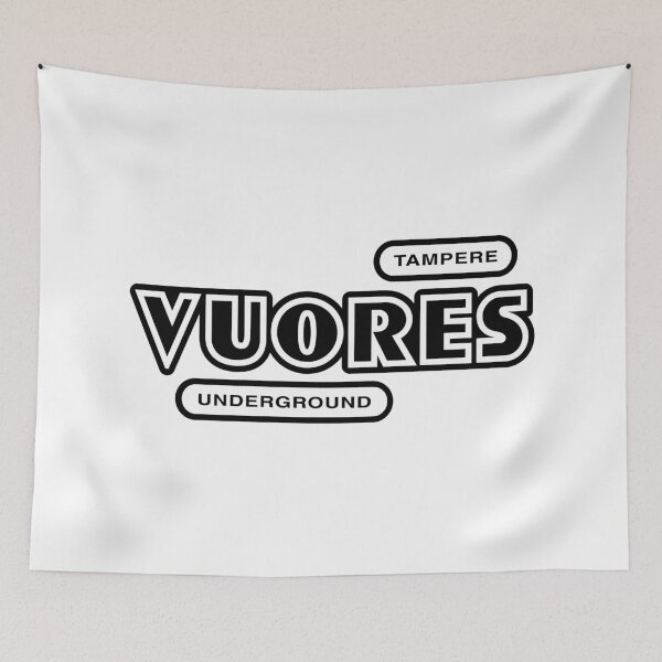 Item preview, Tampere Vuores Underground (musta teksti) designed and sold by futurytmi.