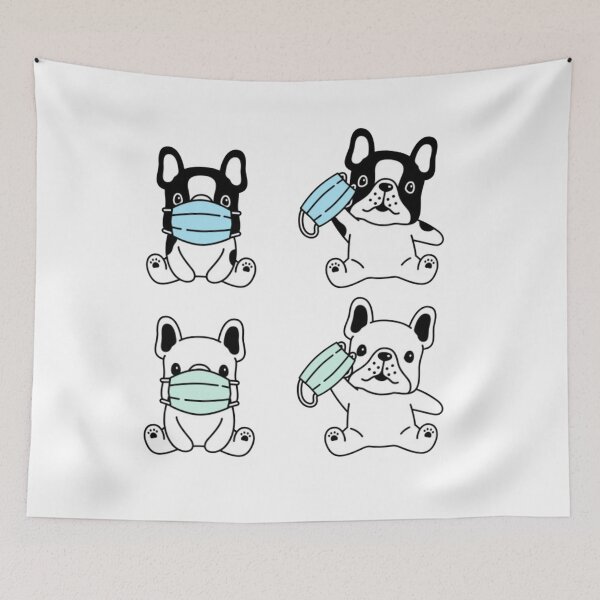 Item preview, French Bulldog With Mask designed and sold by kawaiistudio.