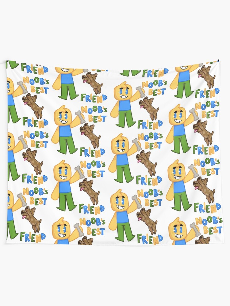 Roblox Noob With Dog Roblox Inspired T Shirt Tapestry By Smoothnoob Redbubble - a dog shirt for dog roblox