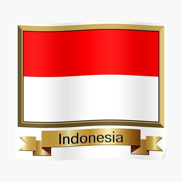 Indonesia Flag Designs Posters  Redbubble