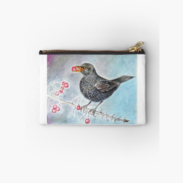 Item preview, Blackbird with berry designed and sold by Francesca Romana Brogani.