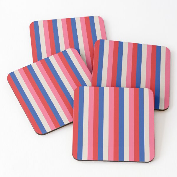 Item preview, Stripes abstract| Pink, blue, red, creme designed and sold by Kai Sternberg.