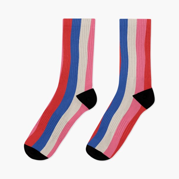 Item preview, Stripes abstract| Pink, blue, red, creme designed and sold by Kai Sternberg.