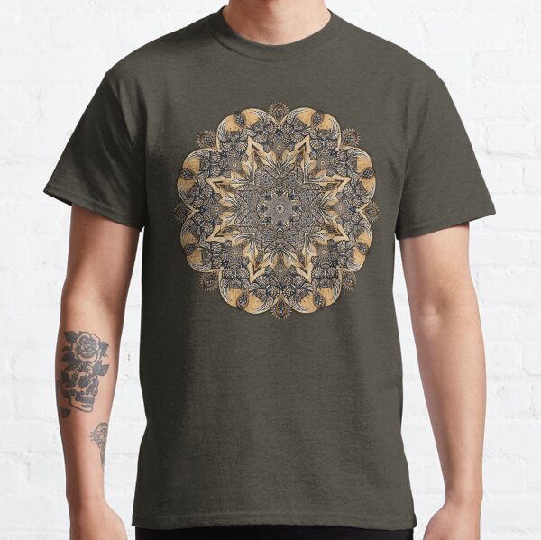 Owl Wood Posca Hand Drawn Mandala Classic T-Shirt
