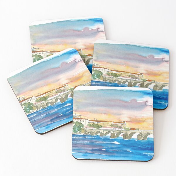 Item preview, Charles Bridge And Prague Castle View with Hradcin designed and sold by artshop77.