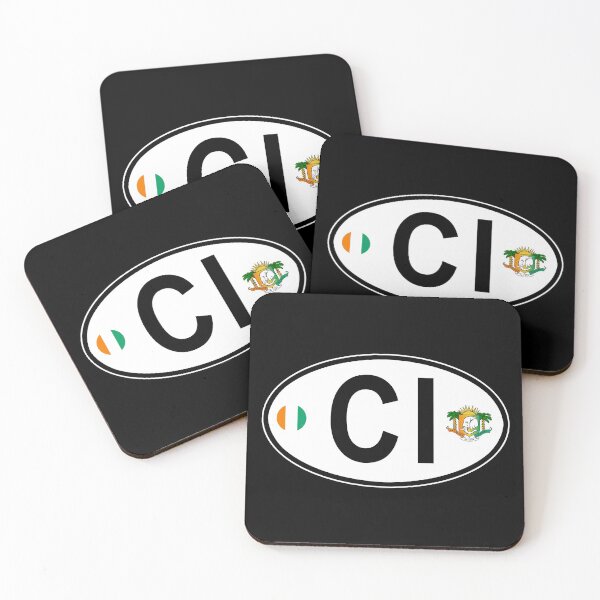 Item preview, Ivory Coast Oval Country Code Decal designed and sold by rogue-design.