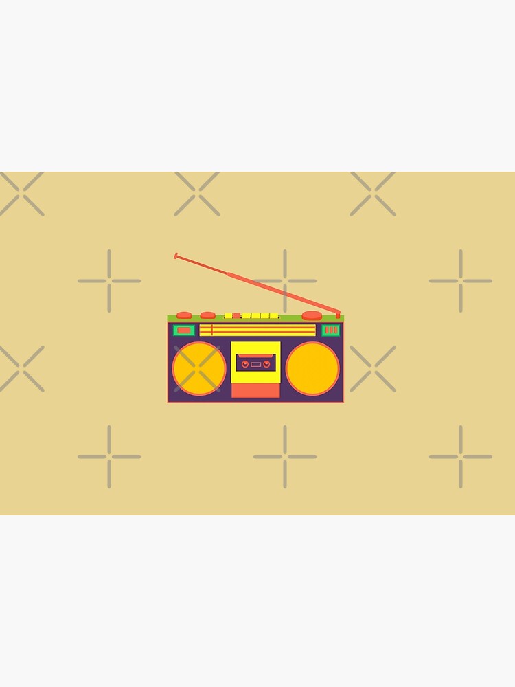 Discover boombox - old cassette - Devices Bath Mat