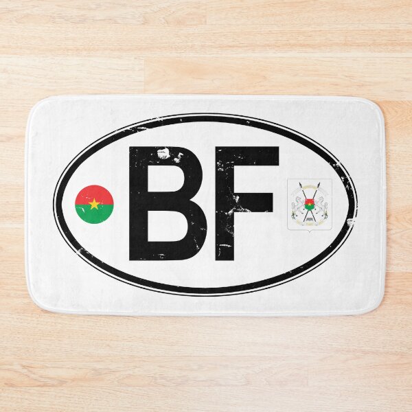 Item preview, Burkina Faso Oval Country Code Decal designed and sold by rogue-design.