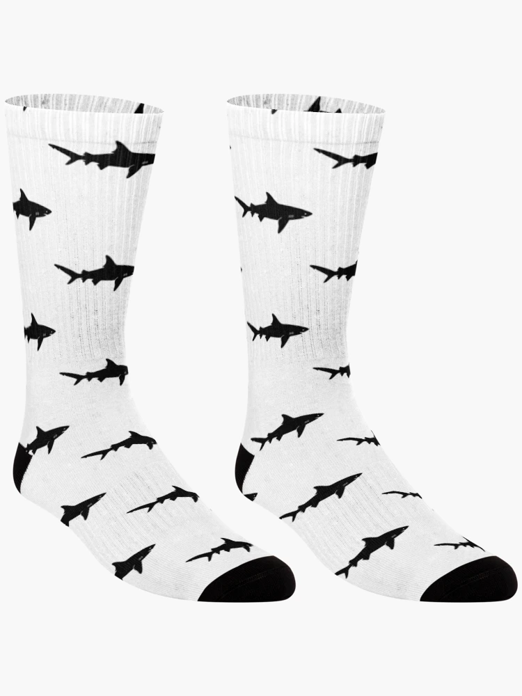 Thumbnail 3 of 5, Socks, Shark Shadow designed and sold by Visualsplendors.
