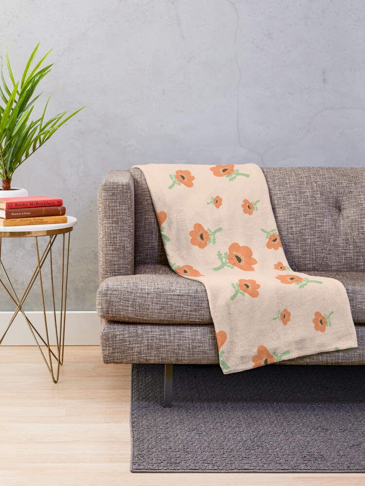 Wildflower Flower Animal Crossing New Horizons Throw Blanket By Aliciabarten Redbubble