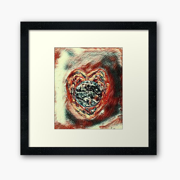 Spread the Love around the World #7 Helping People Heal xx Designed & Created by © Janet Watson Art Framed Art Print