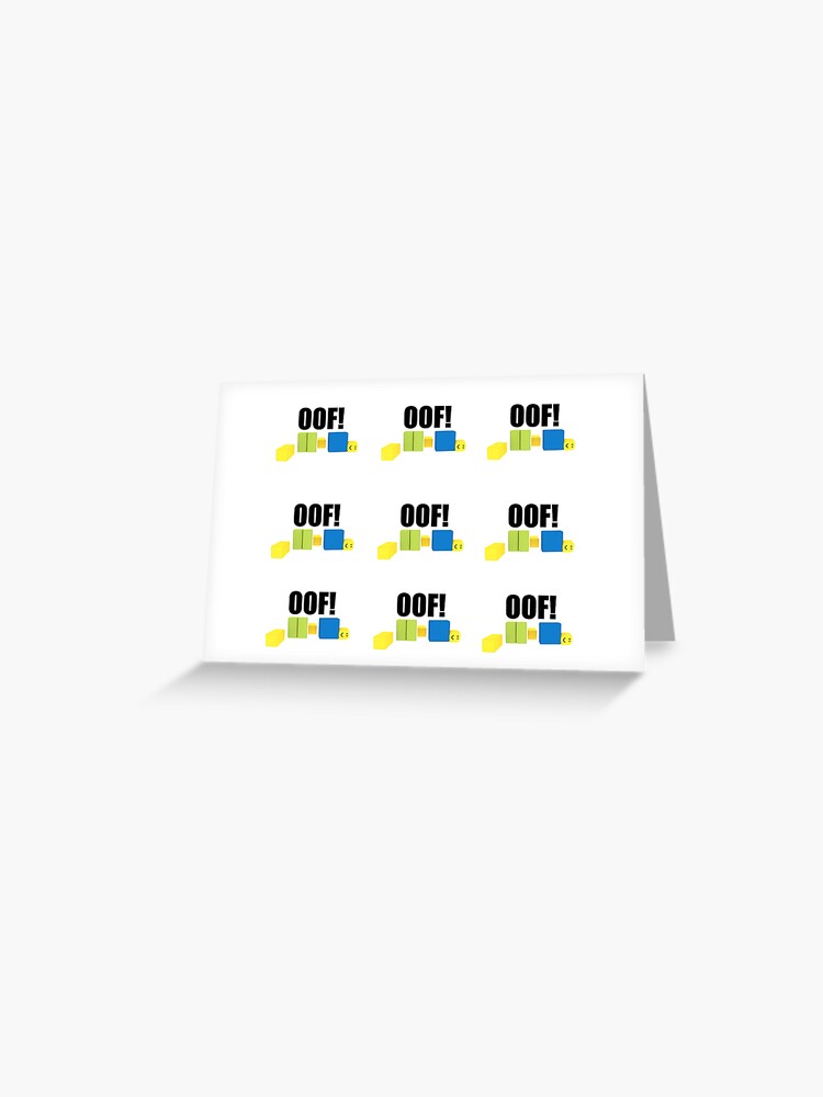 Roblox Oof Noob Meme Sticker Pack Greeting Card By Smoothnoob Redbubble - roblox oof gaming noob greeting card by smoothnoob redbubble