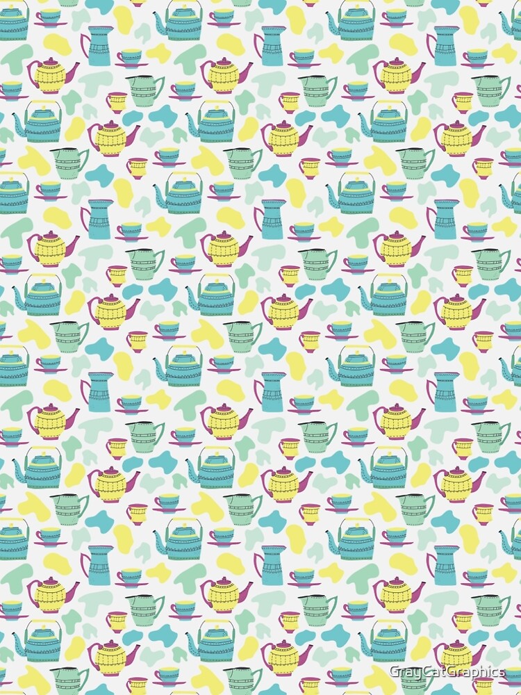 Thumbnail 5 of 5, A-Line Dress, Spring pattern 4 designed and sold by GrayCatGraphics.
