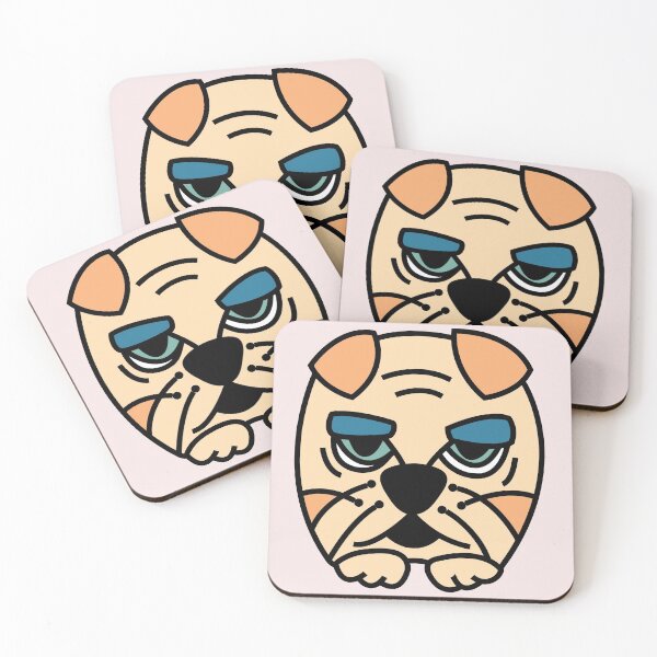 Item preview, Grumpy Yellow Cat designed and sold by IndiePet.