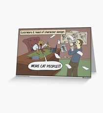 Guilds! Guilds everywhere! Also cats. Greeting Card
