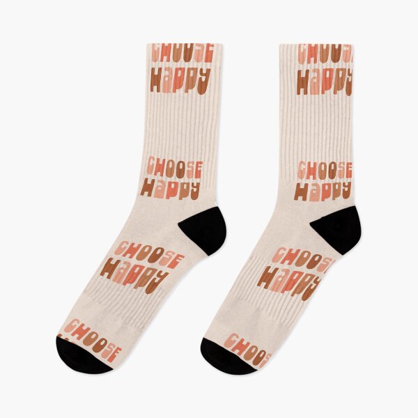 Item preview, Choose Happy - Inspirational Motivational Optimistic Retro Typography in Earth Tones designed and sold by kierkegaard.
