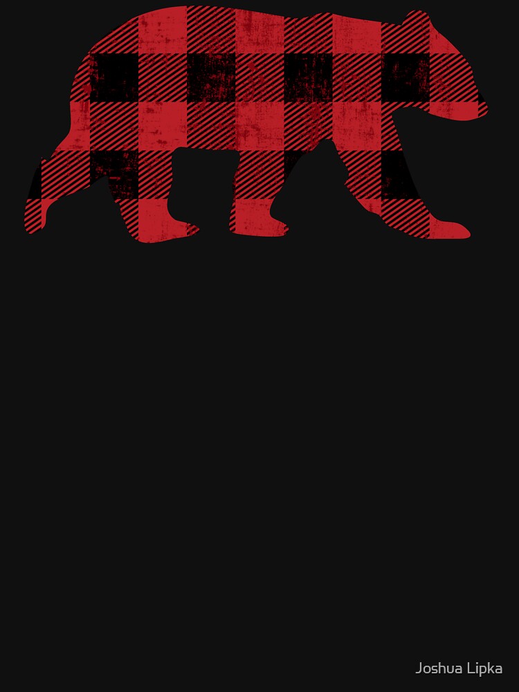 Red Buffalo Check Vintage Bear for Gay Bear Pride by Joshualipka1