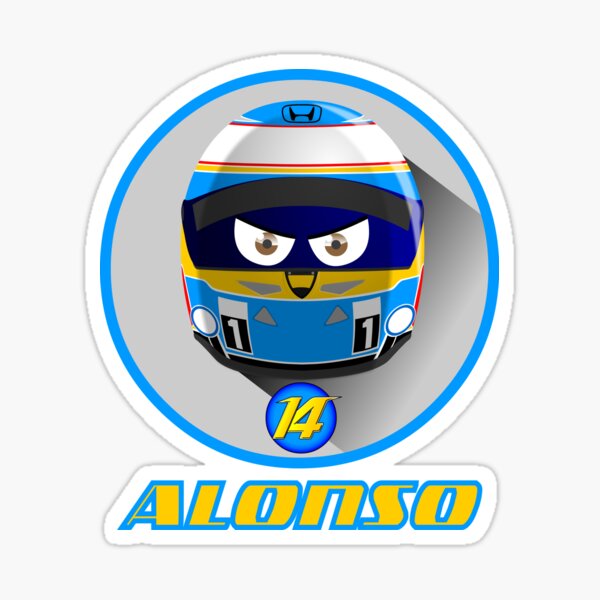 Fernando ALONSO_Helmet 2015 # 14 Sticker