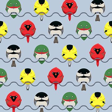 Artwork thumbnail, Cartoon Birdy Pattern by Angele Gougeon