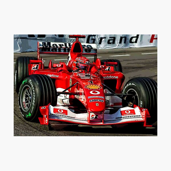 Michael Schumacher in his 2004 F1 car Photographic Print