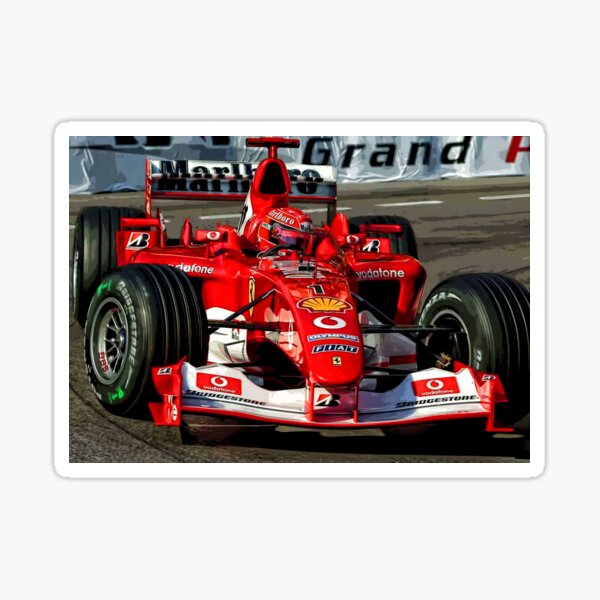 Michael Schumacher F2004 Ferrari  Wall Smash Decal Sticker Bedroom Vinyl Mural 