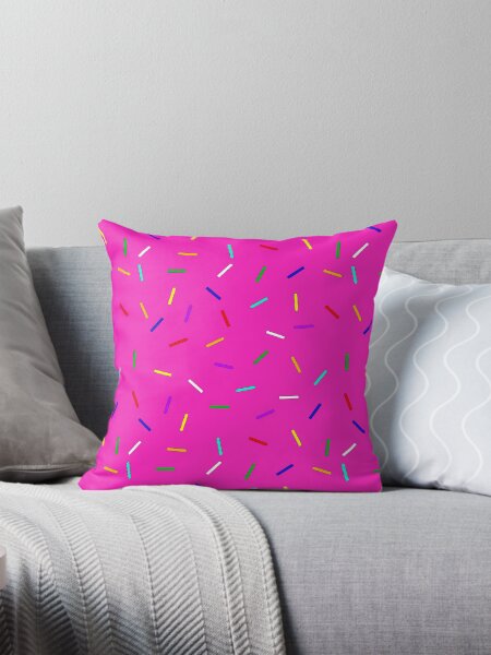 Strawberry Sprinkles Throw Pillow
