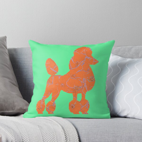 Item preview, Hydrangea red poodle on green designed and sold by ThePoodleandCo.