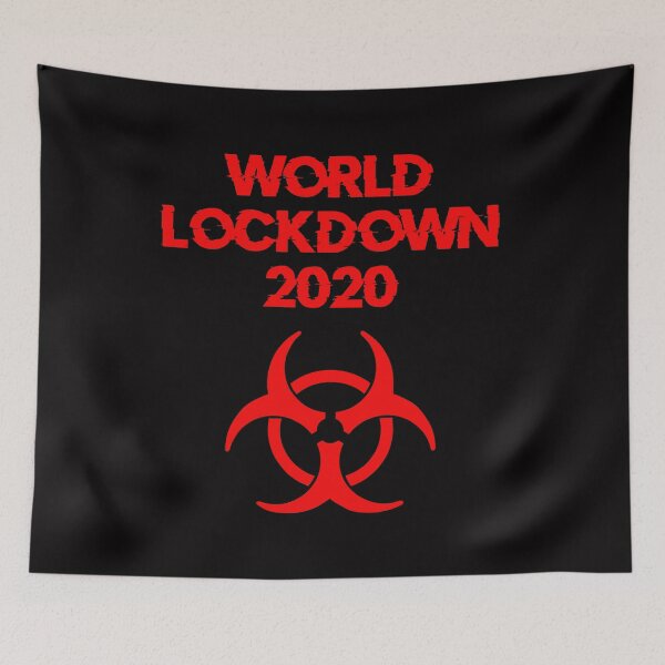 Item preview, World Lockdown 2020 Pandemic Symbol (Red) designed and sold by DafyddEm.