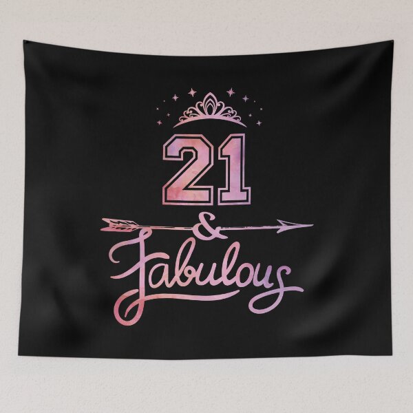 Item preview, Women 21 Years Old And Fabulous Happy 21st Birthday print designed and sold by Grabitees.