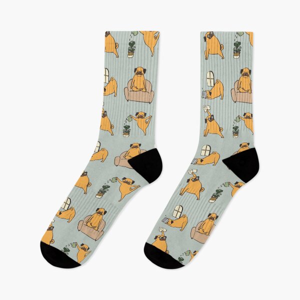 Item preview, Pug Yoga at Home designed and sold by Huebucket.