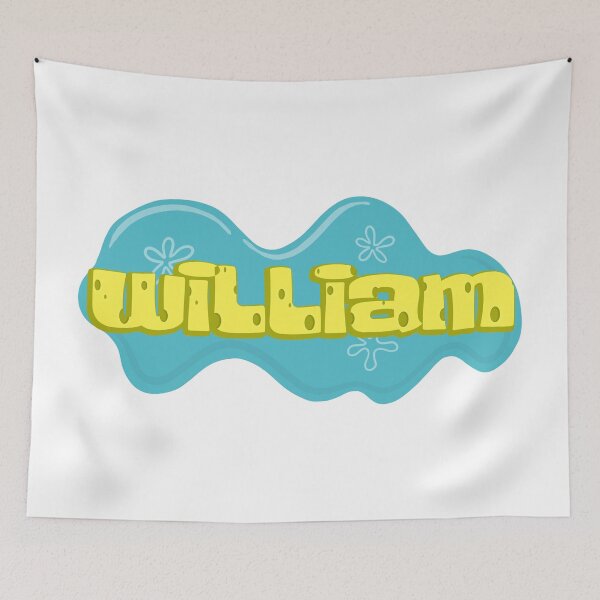 Item preview, Boy Name William in SpongeBob Cartoon Style designed and sold by Space-Bug.