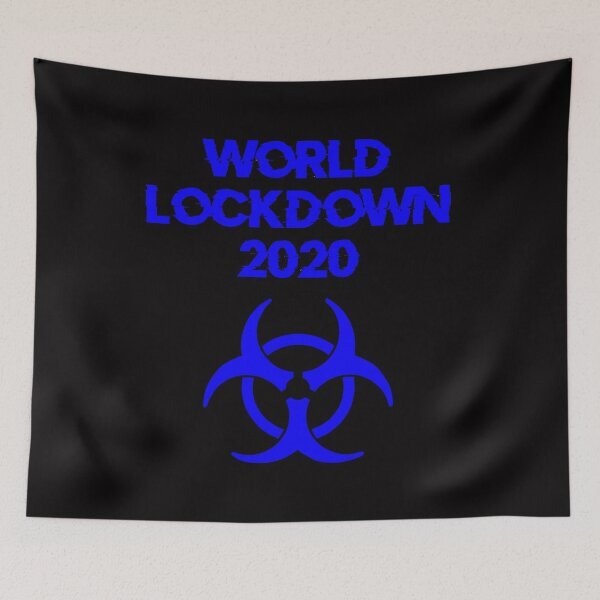 Item preview, World Lockdown 2020 Pandemic Symbol (Blue) designed and sold by DafyddEm.