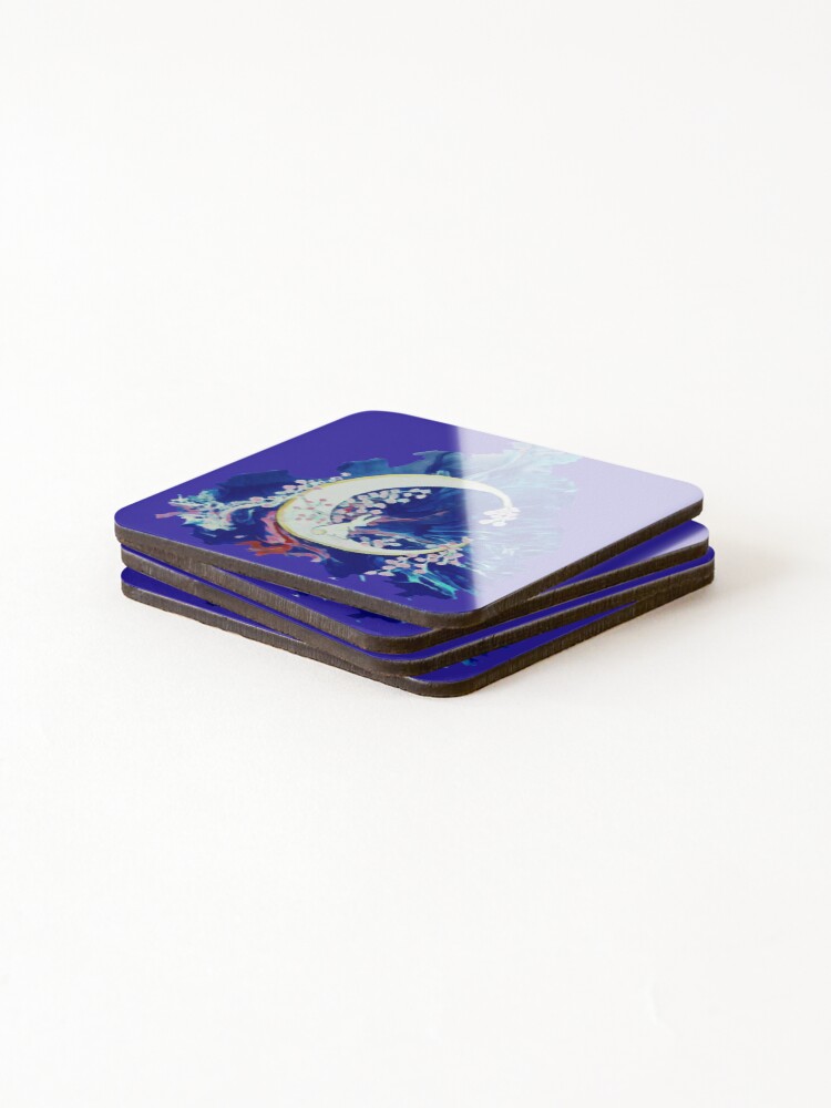 Thumbnail 4 of 5, Coasters (Set of 4), Moon Rabbit designed and sold by Chriphlp.