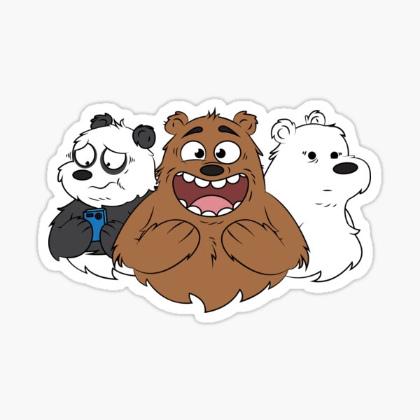 We Bare Bears gay pride polar bear cartoon Sticker decal car laptop cute