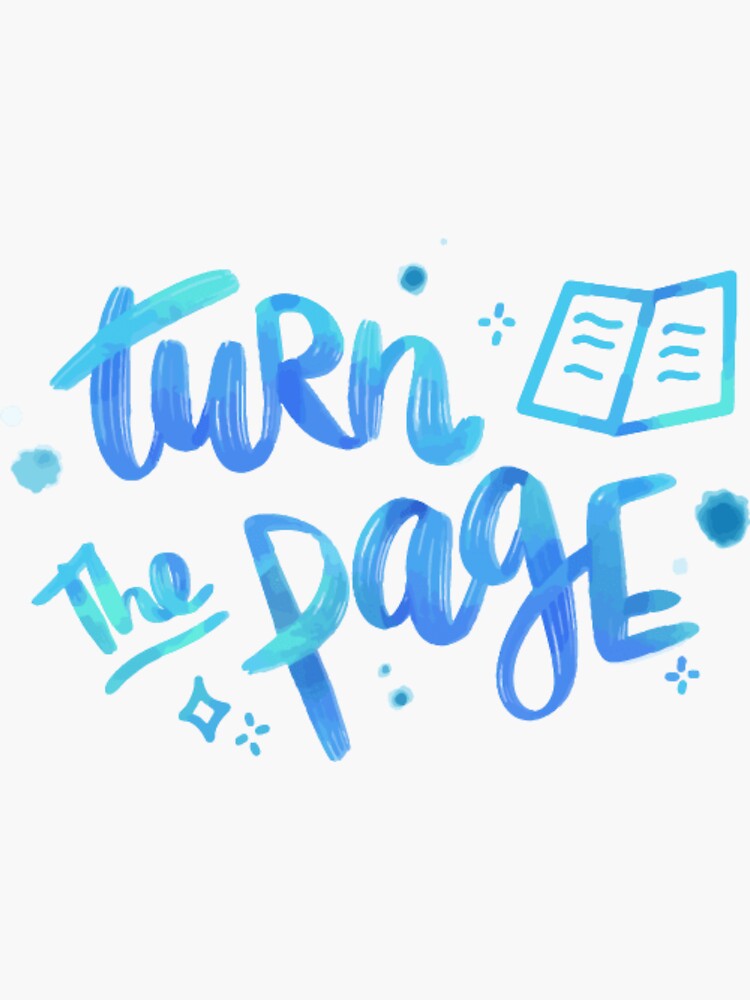 "Turn the page" Sticker by Abjithgs4 Redbubble
