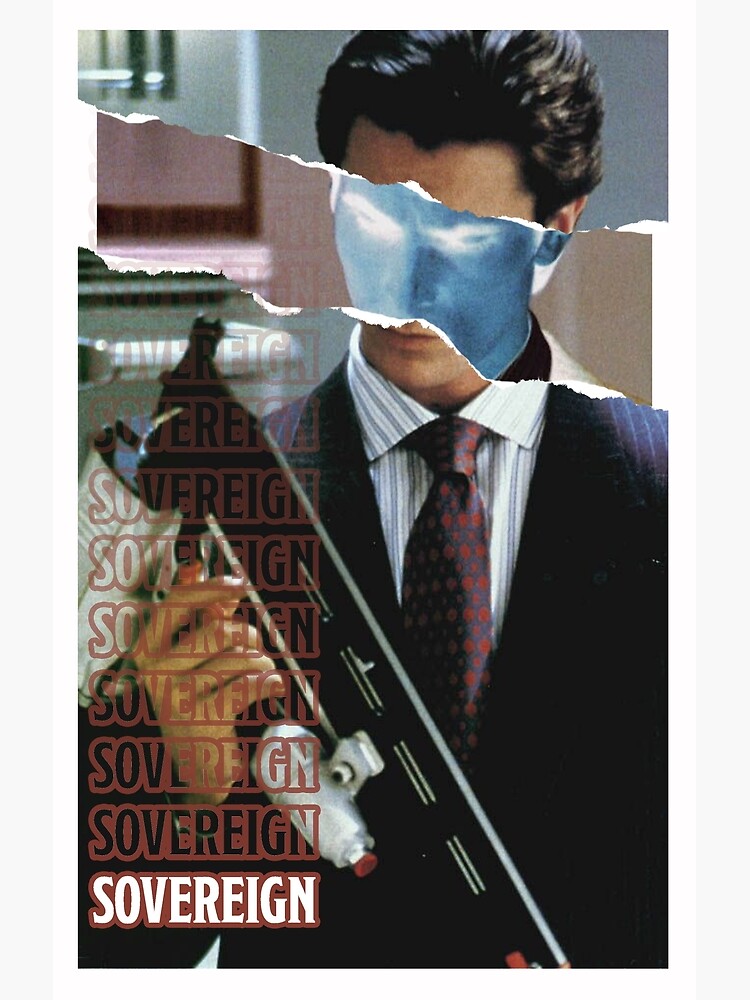 "Sovereign American Psycho Nail Gun Graphic" Poster by redferlh Redbubble