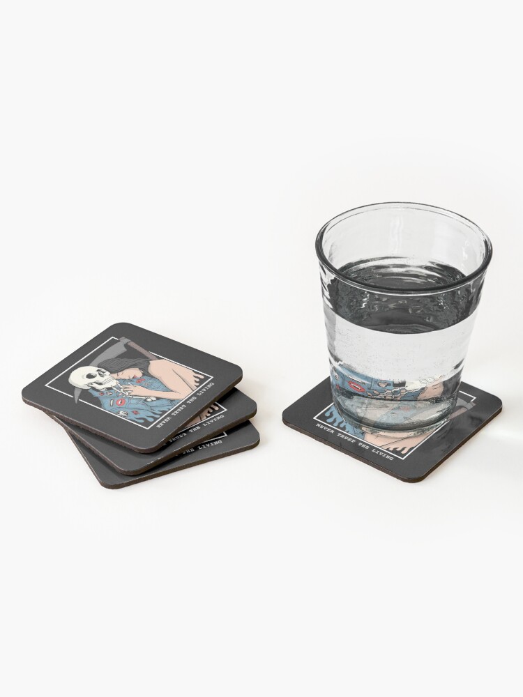 Alternate view of Never Trust the Living Coasters (Set of 4)