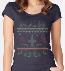 Ugly Firefly Christmas Sweater Women's Fitted Scoop T-Shirt