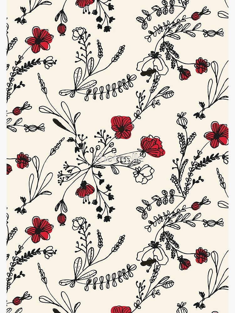 Red Flower Pattern by chotnelle