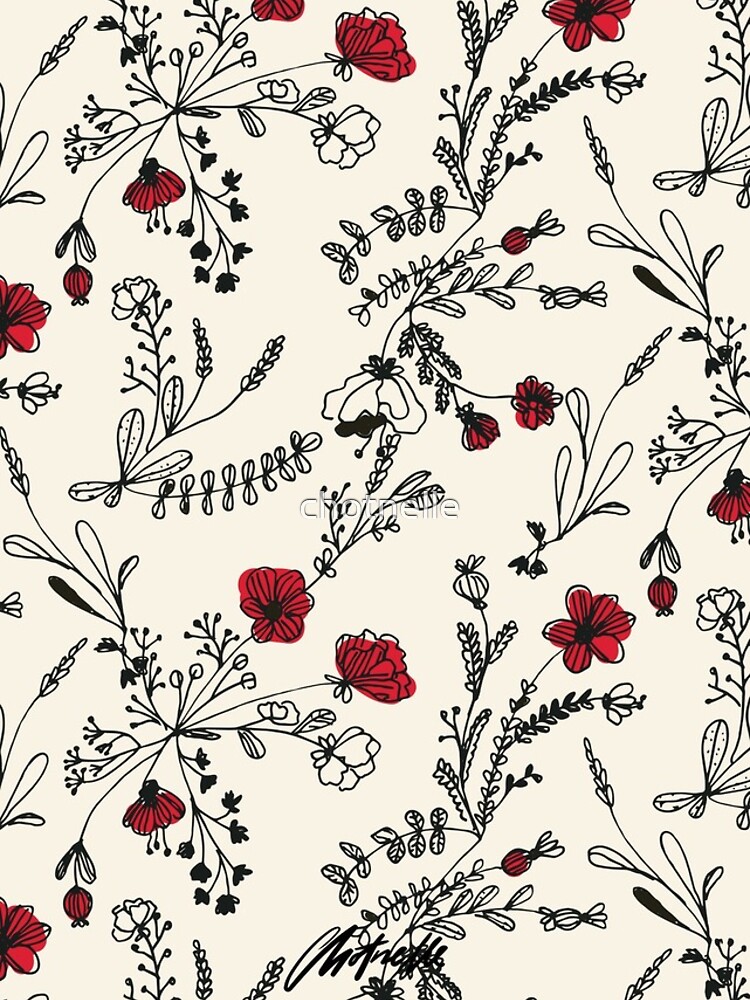 Red Flower Pattern by chotnelle