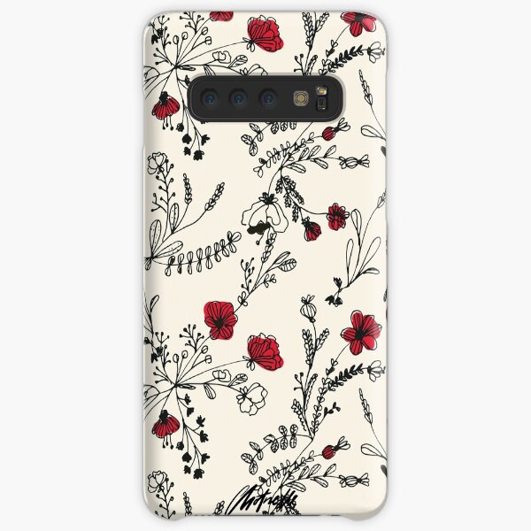 Red Flower Pattern Samsung Galaxy Snap Case