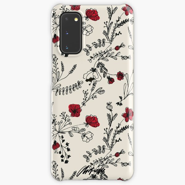 Red Flower Pattern Samsung Galaxy Snap Case