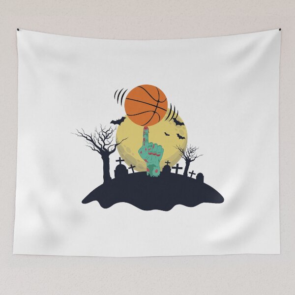 Item preview, Zombie Hand Spinning Basketball Funny Halloween Costume print designed and sold by jakehughes2015.