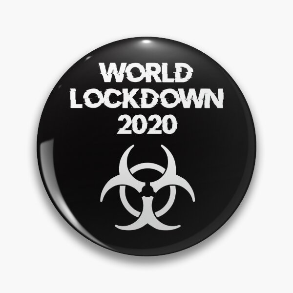 Item preview, World Lockdown 2020 Pandemic Symbol (White) designed and sold by DafyddEm.