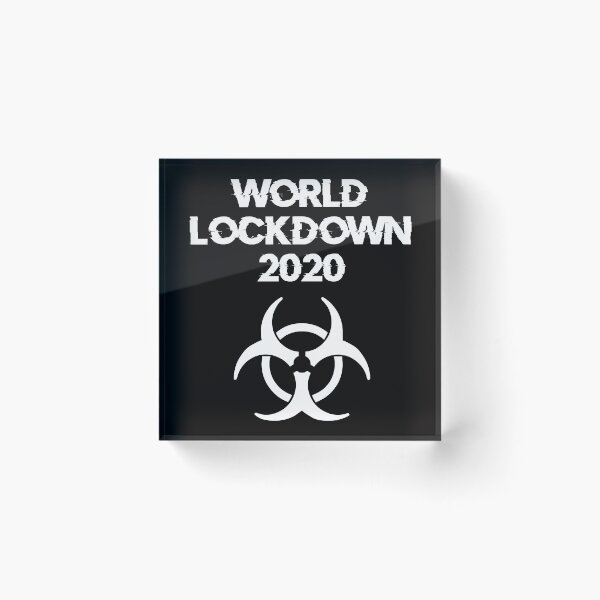 Item preview, World Lockdown 2020 Pandemic Symbol (White) designed and sold by DafyddEm.
