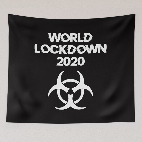 Item preview, World Lockdown 2020 Pandemic Symbol (White) designed and sold by DafyddEm.