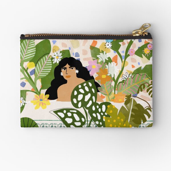 Bathing with Plants Zipper Pouch