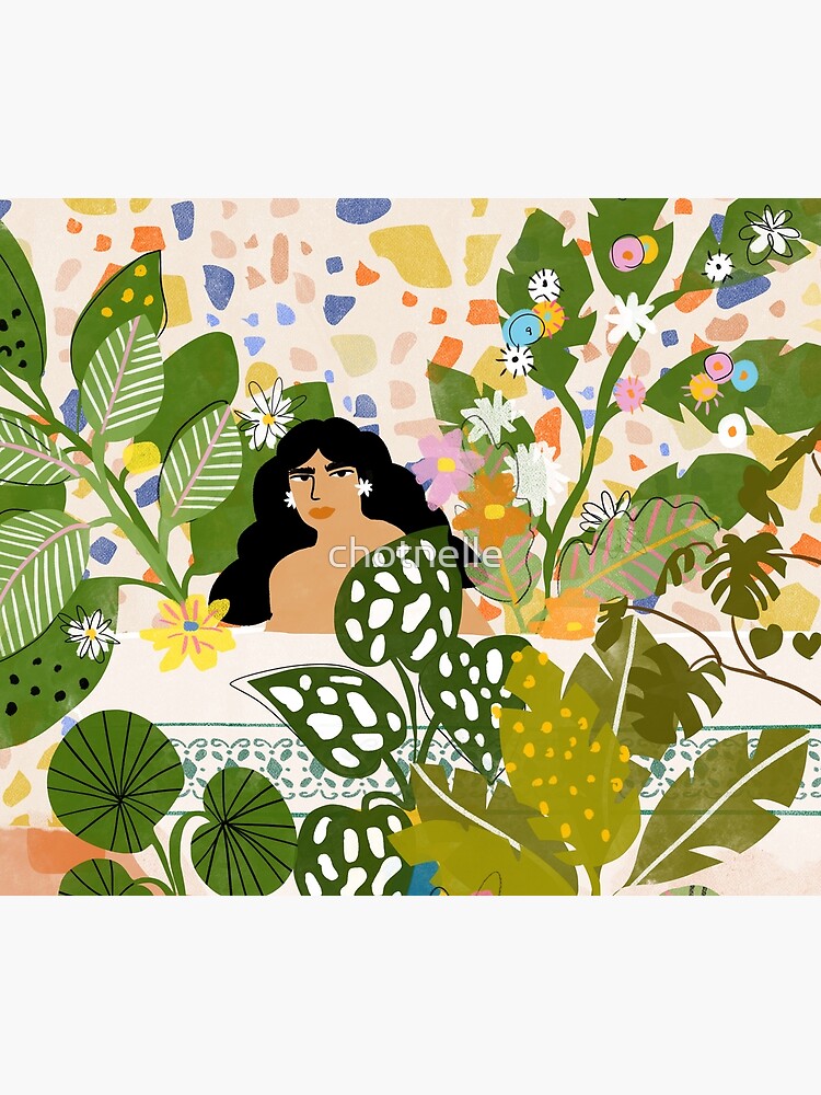 Thumbnail 3 of 3, Tapestry, Bathing with Plants designed and sold by chotnelle.