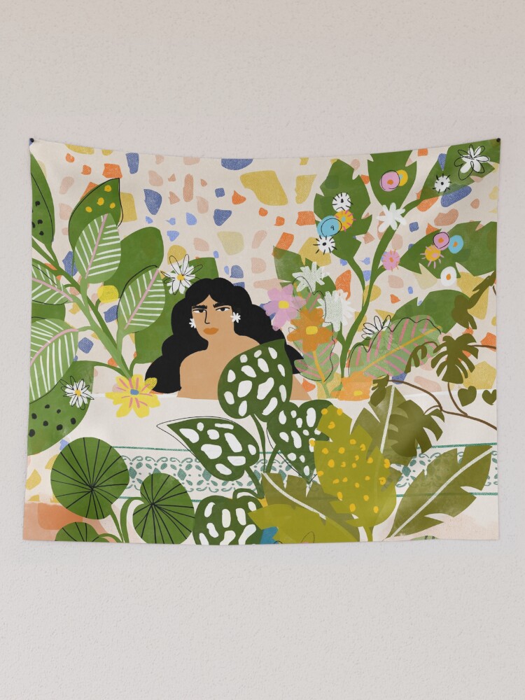 Thumbnail 2 of 3, Tapestry, Bathing with Plants designed and sold by chotnelle.