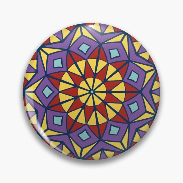 Item preview, Block Color Mandala Purple Red Yellow designed and sold by taurvellon.